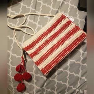 Crochet cross body purse